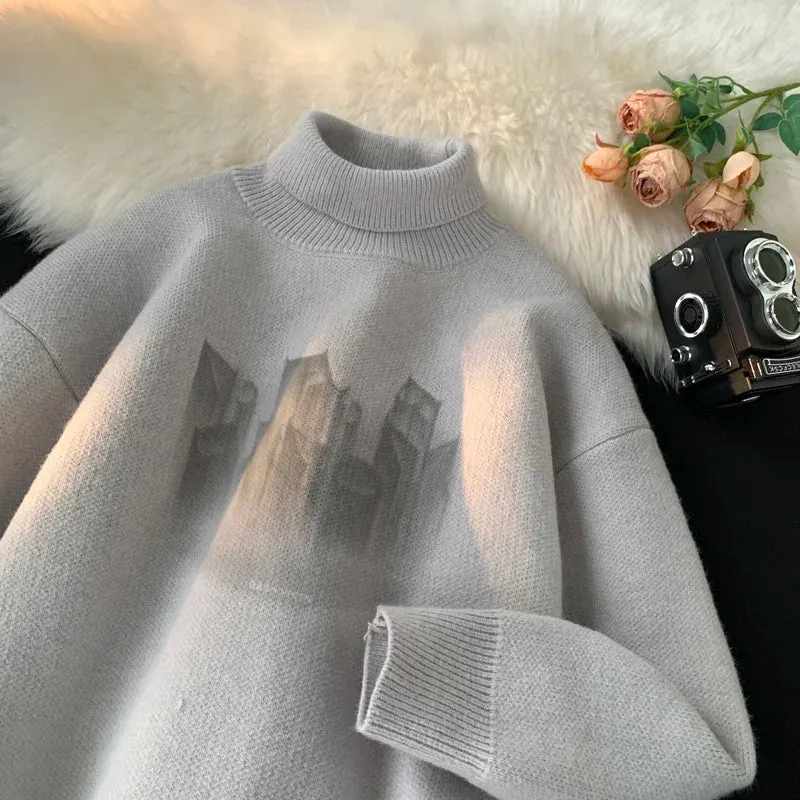 Aidase Autumn New Warm Turtleneck Pullovers Basic Men Women Sweater Slim Fit Korean Clothing Trendy Knitted Couples Knitwear