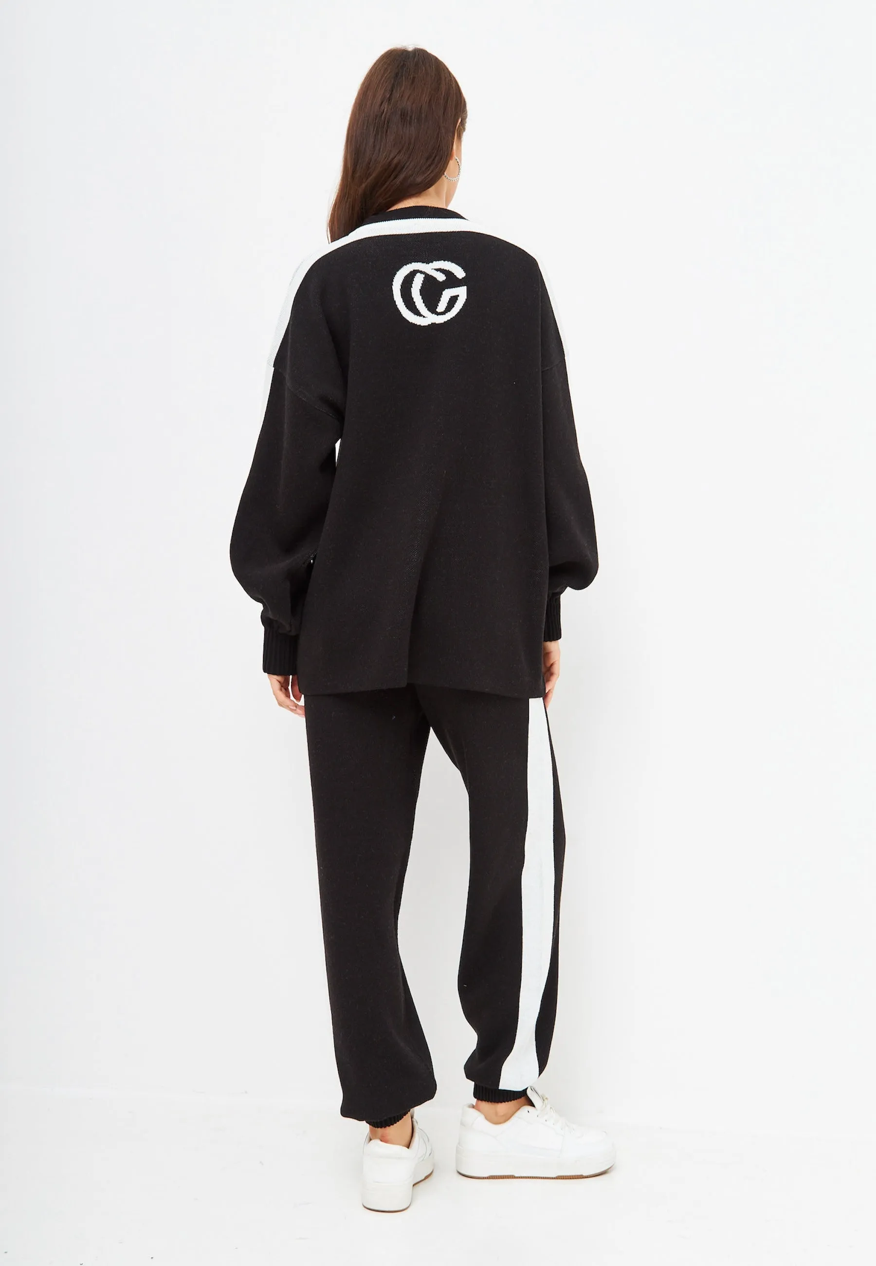 CG Knitted Jogger set - Black/White