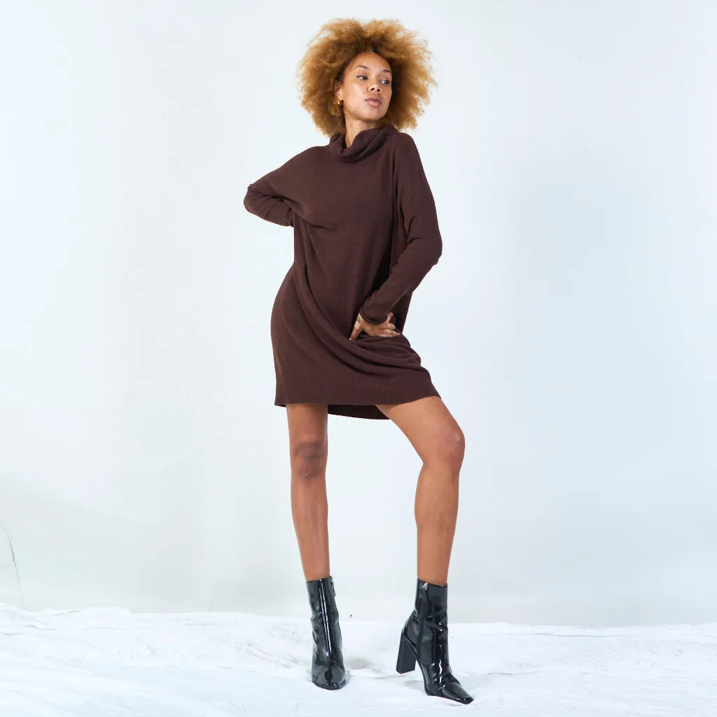 Classic turtleneck longline sweater wholesale