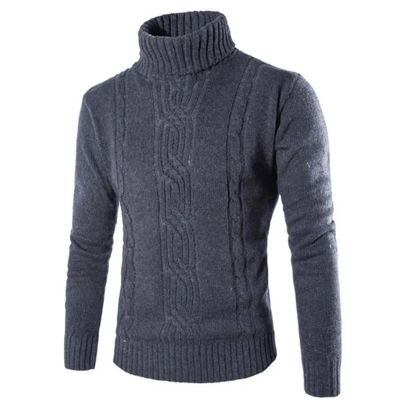 Covrlge Pullover Slim Warm Lapel Jacquard Hedging British Sweater