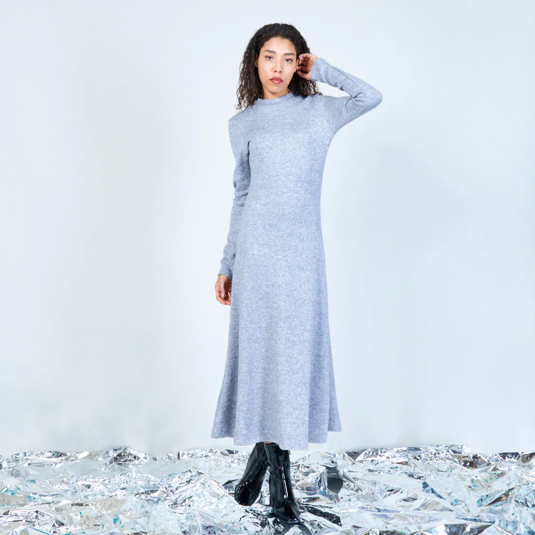 Cozy knit long-sleeve midi dress wholesale