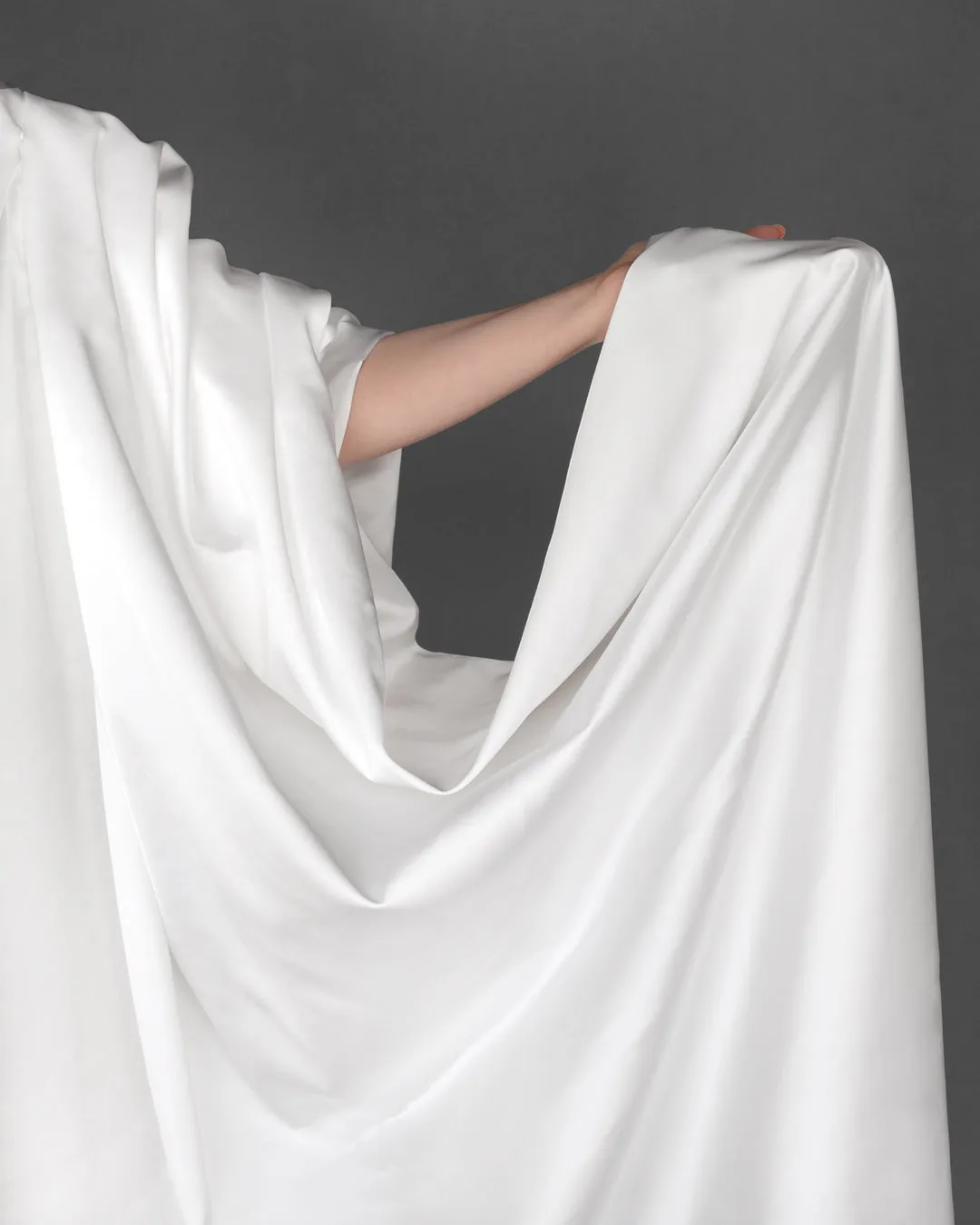 Elegant Stretch Poly Satin - Bright White