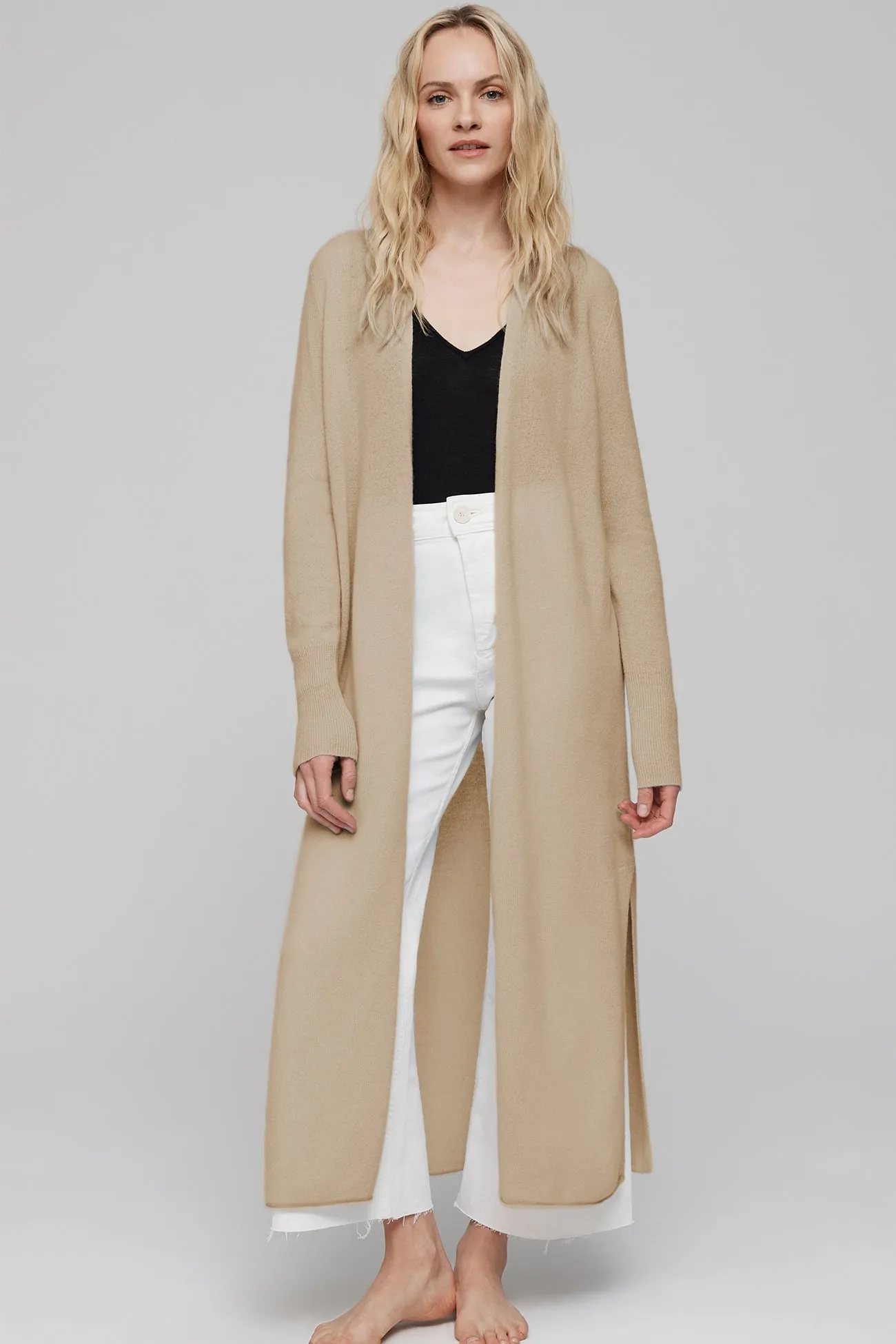 FAYE LONGLINE CASHMERE CARDIGAN