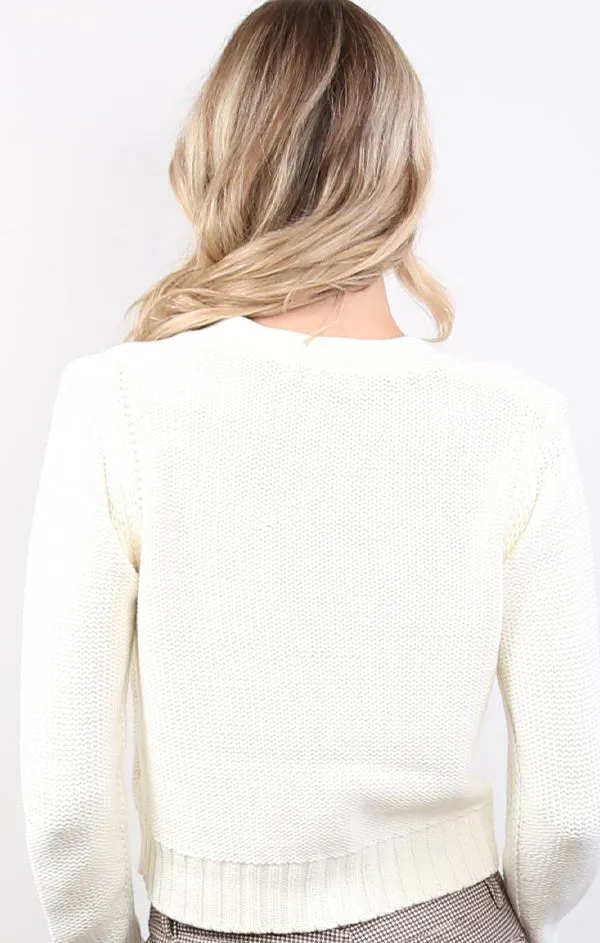 Fran Crop Sweater Cardigan