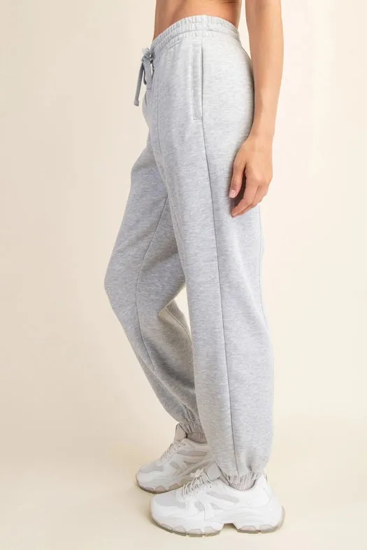 French Terry Fleece Jogger Sweatpant H Grey