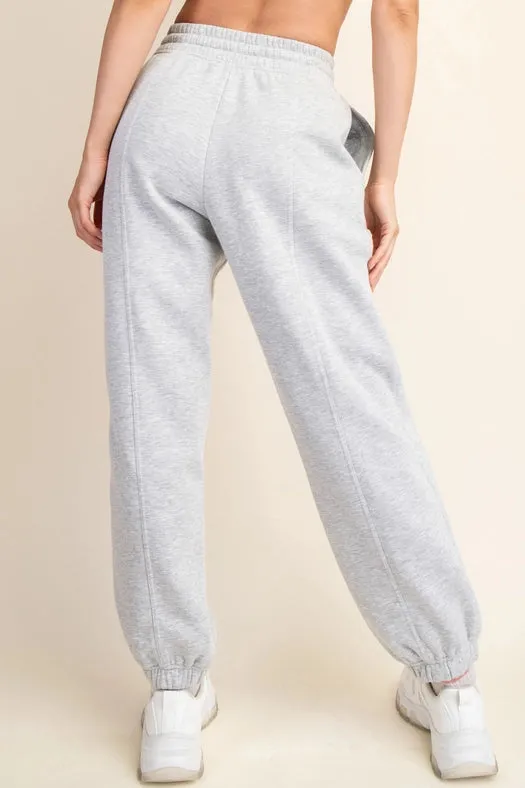 French Terry Fleece Jogger Sweatpant H Grey