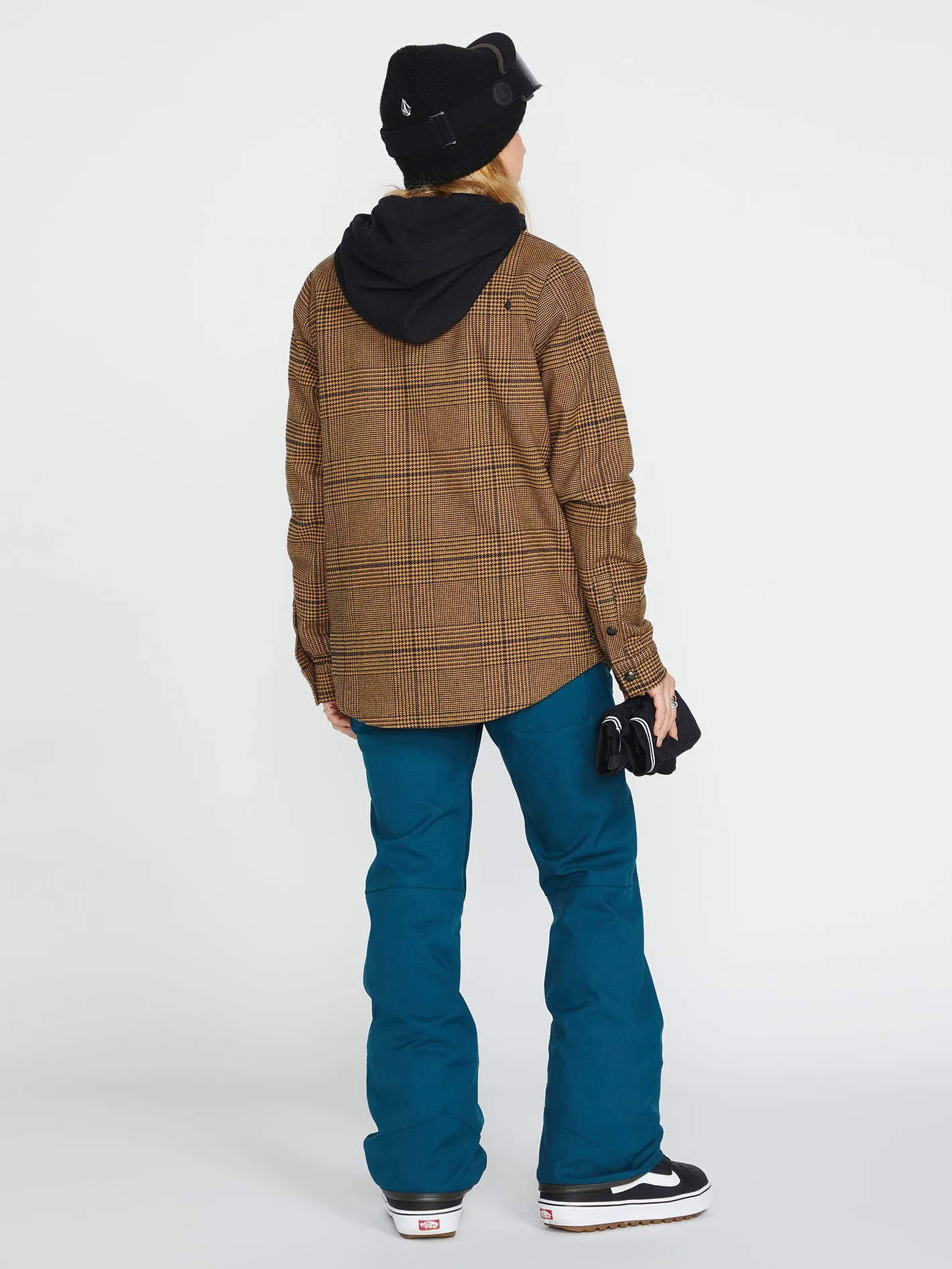 Hooded Flannel Jacket - Caramel