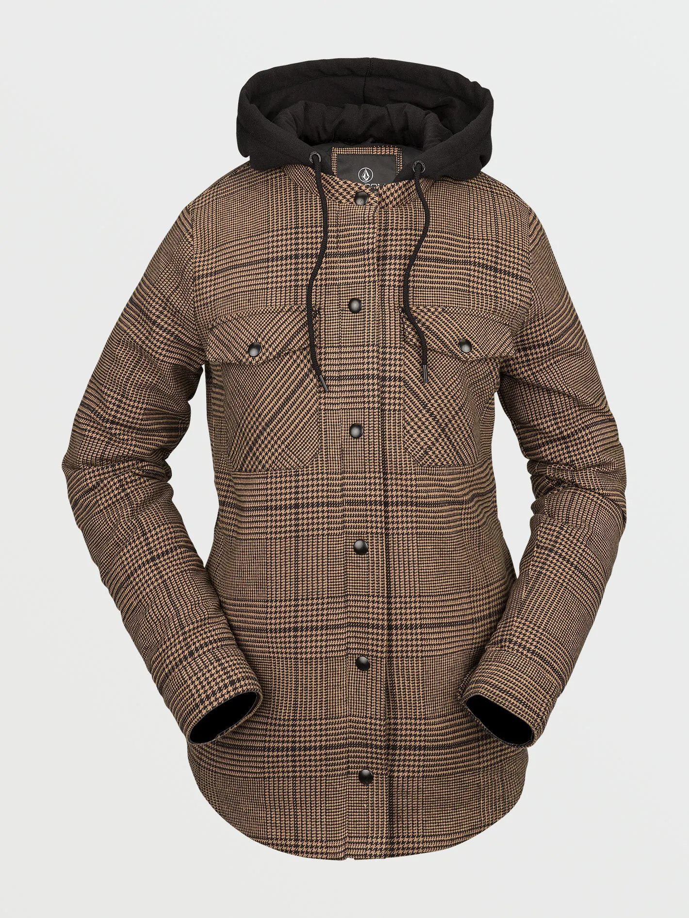 Hooded Flannel Jacket - Caramel