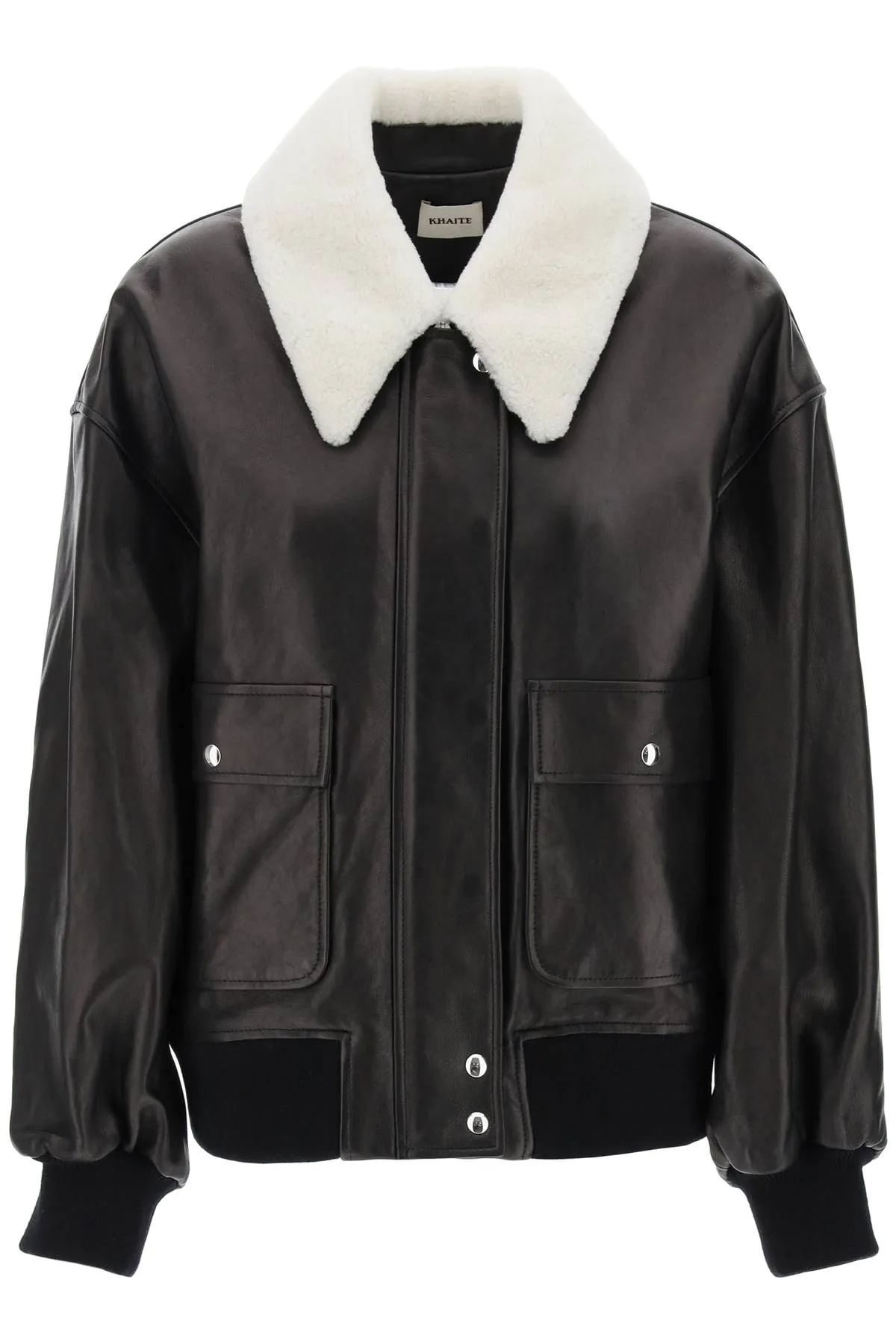 Khaite Leather Shellar Jacket