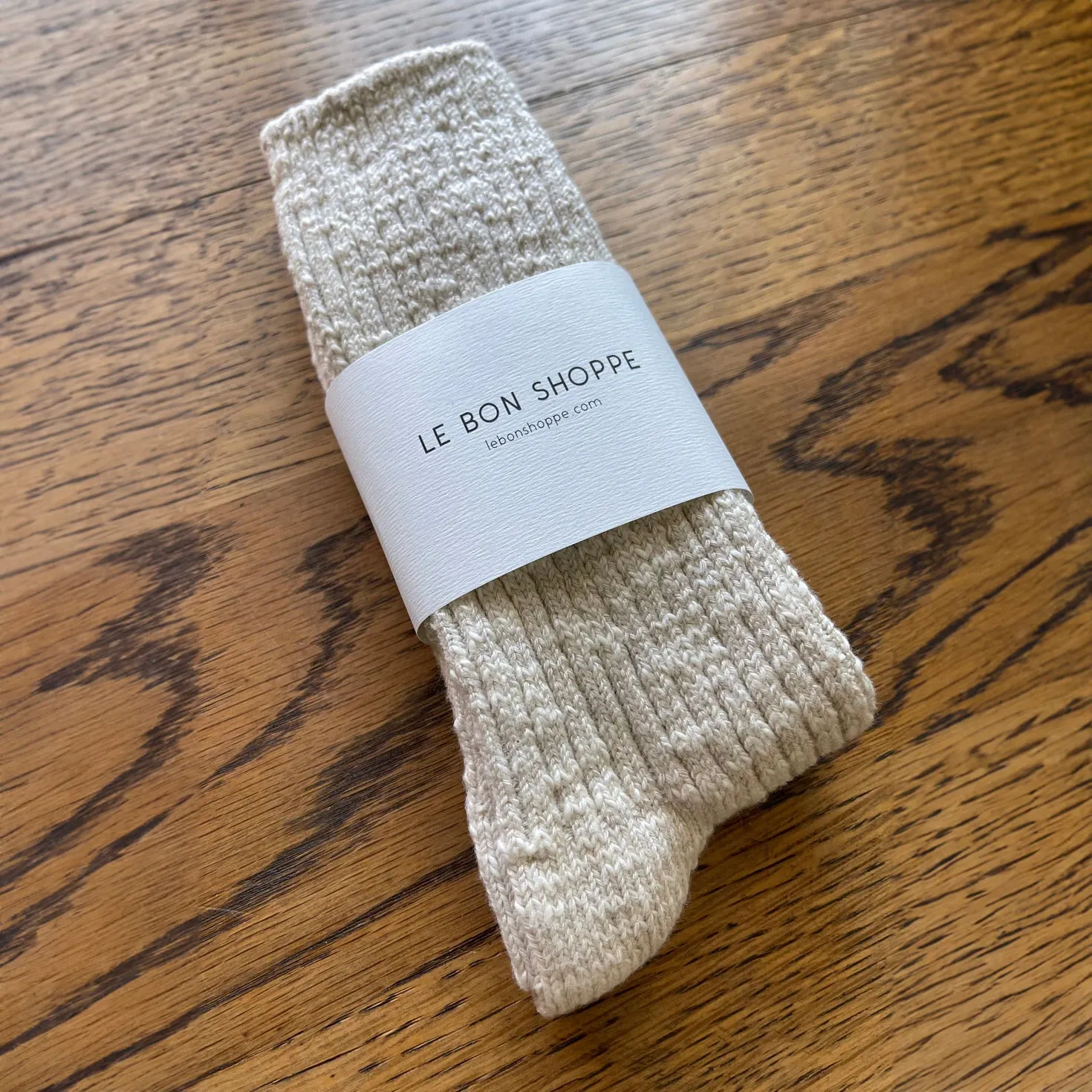 Le Bon Shoppe Oatmeal Cottage Socks