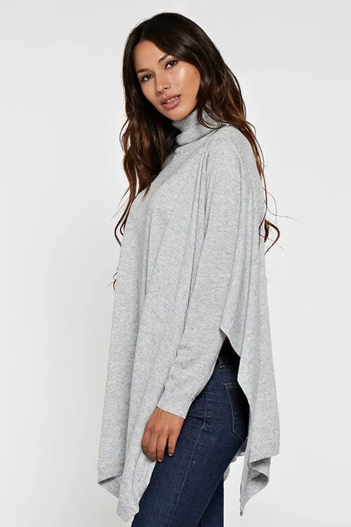 Let Loose Turtleneck Sweater Poncho