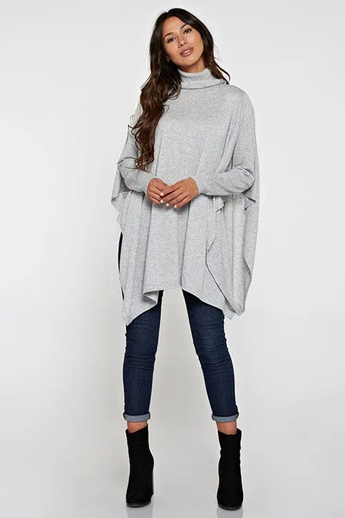 Let Loose Turtleneck Sweater Poncho