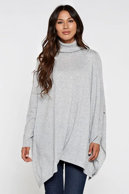 Let Loose Turtleneck Sweater Poncho