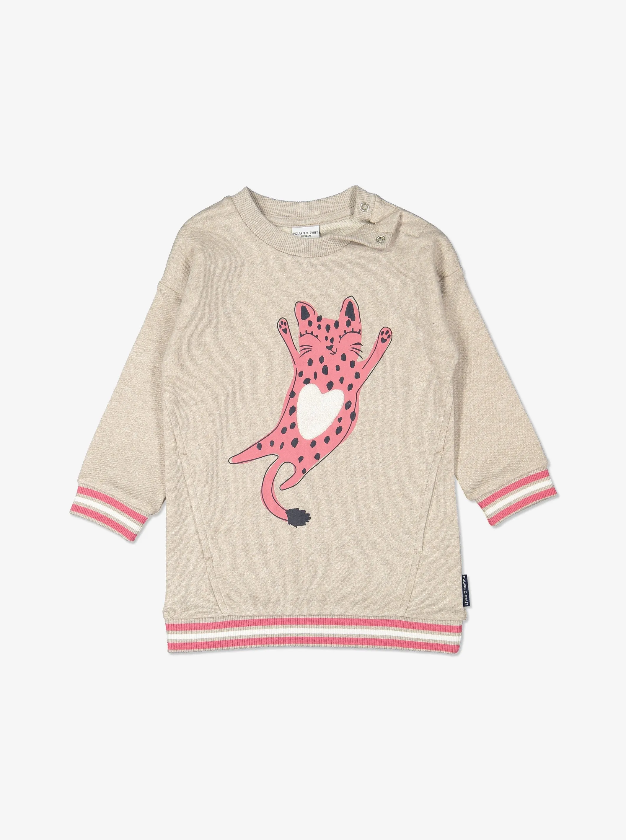 Longline Cat Print Sweatshirt