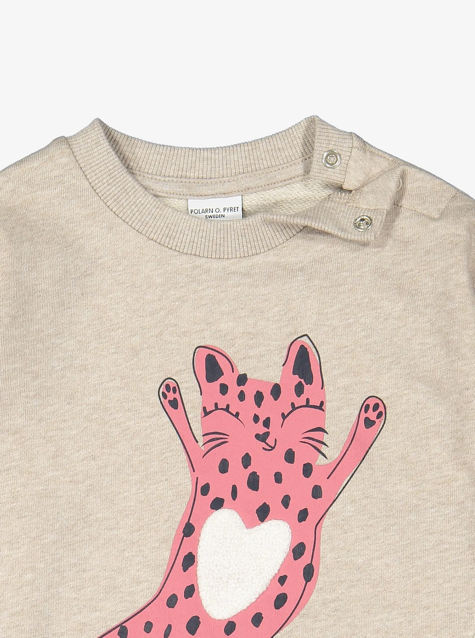 Longline Cat Print Sweatshirt