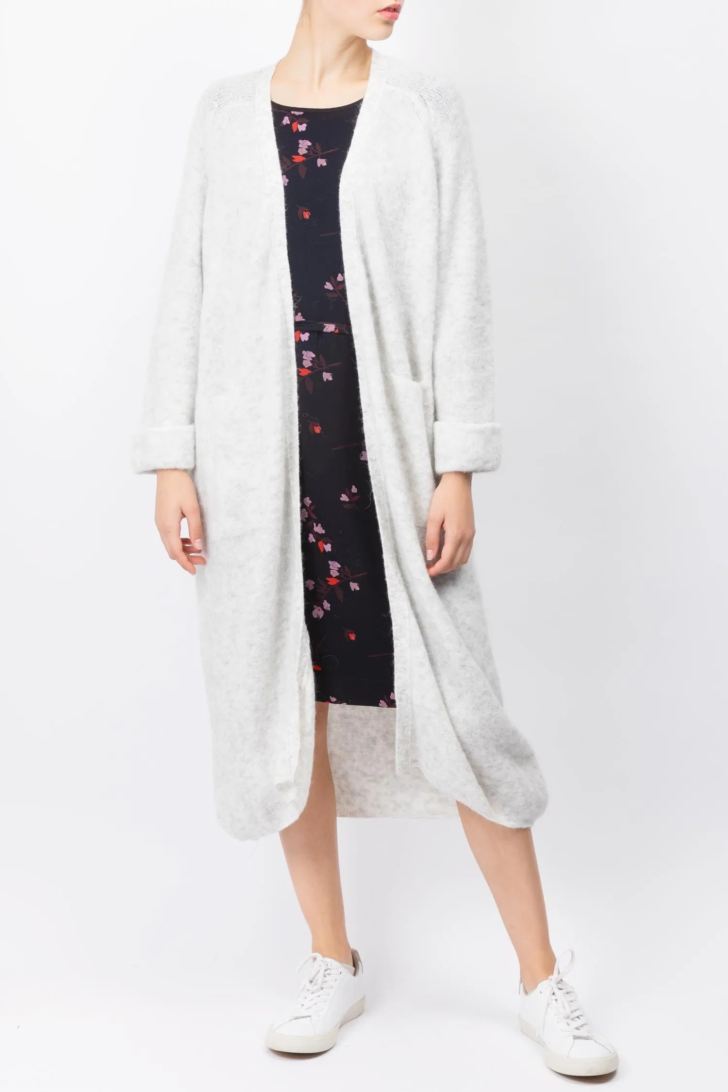 Longline Open Front Cardigan