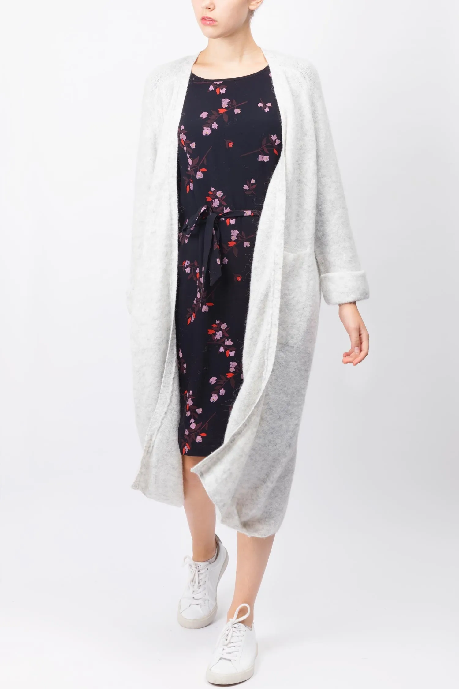 Longline Open Front Cardigan