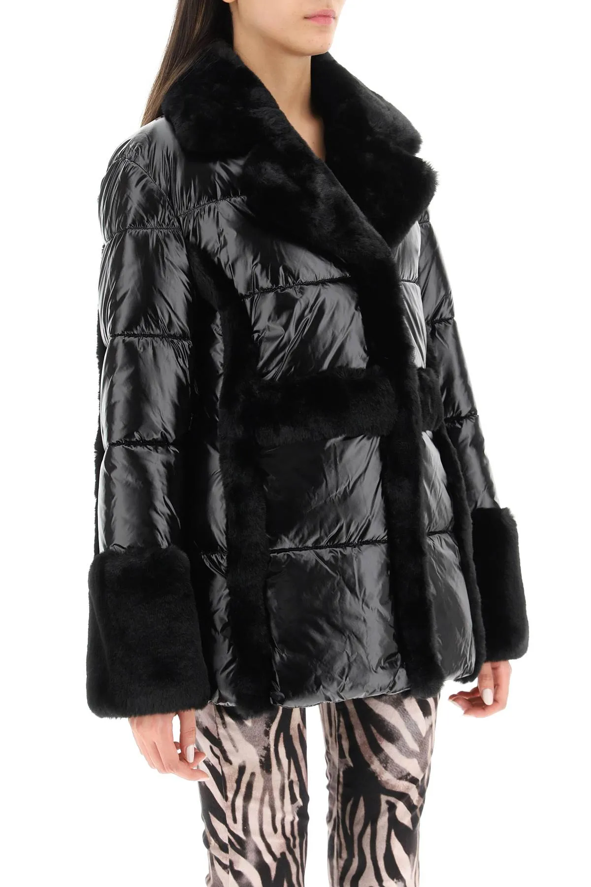 Marciano By Guess Puffer Jacket With Faux Fur Details