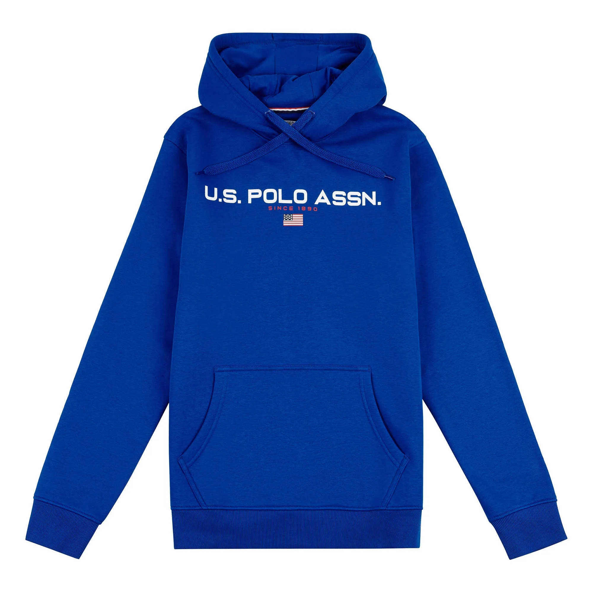 Mens Block Flag Graphic Hoodie in Classic Blue