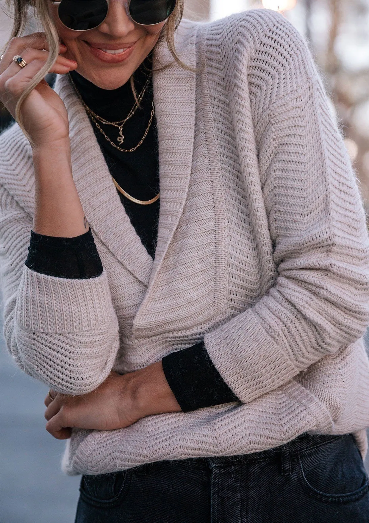 Mountaintop Shawl Collar Sweater