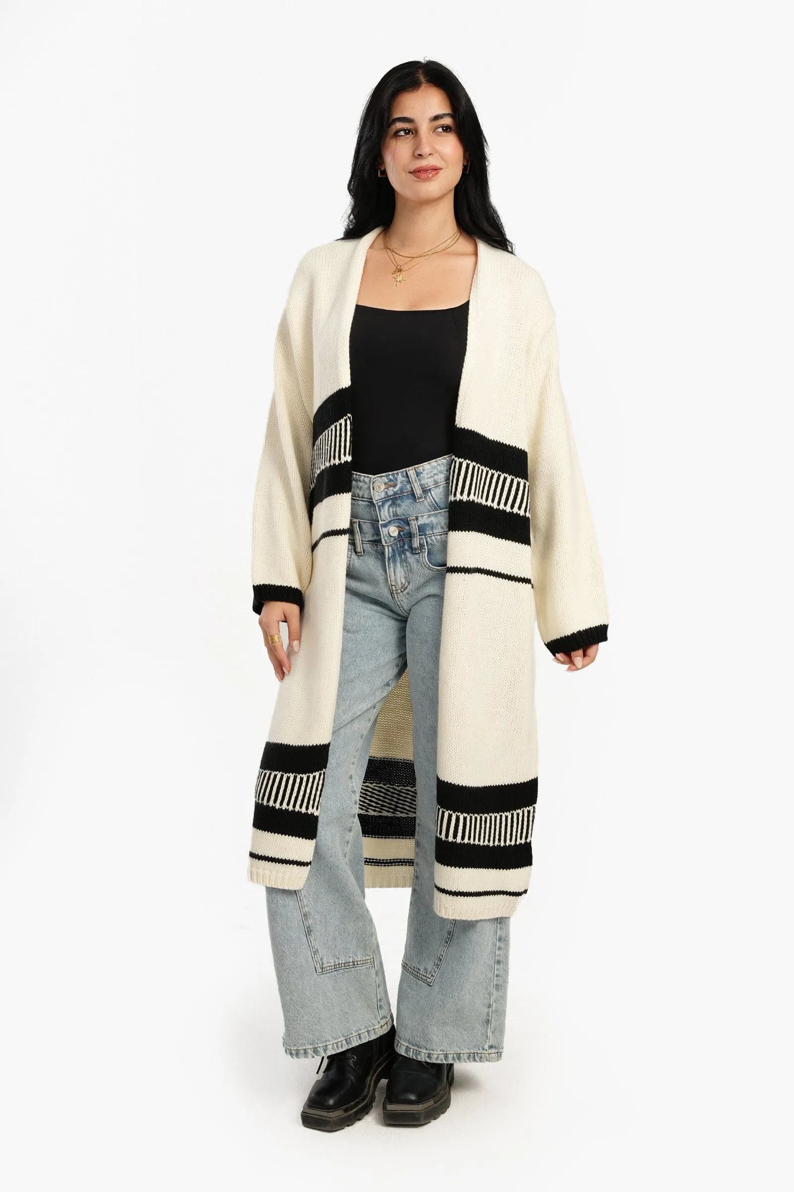 Off White Trico Long Cardigan