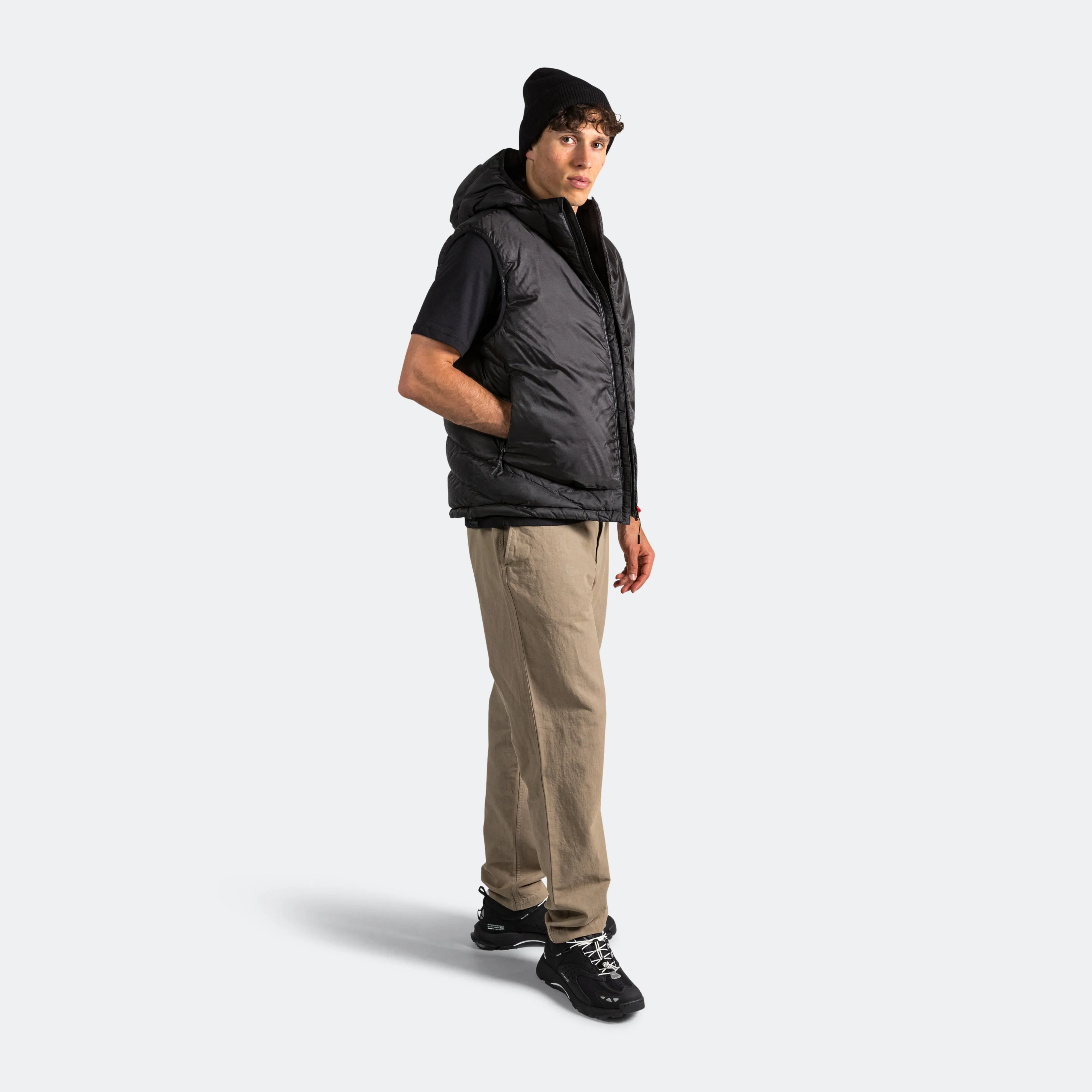 Pasmo Rip Hooded Down Gilet - Black