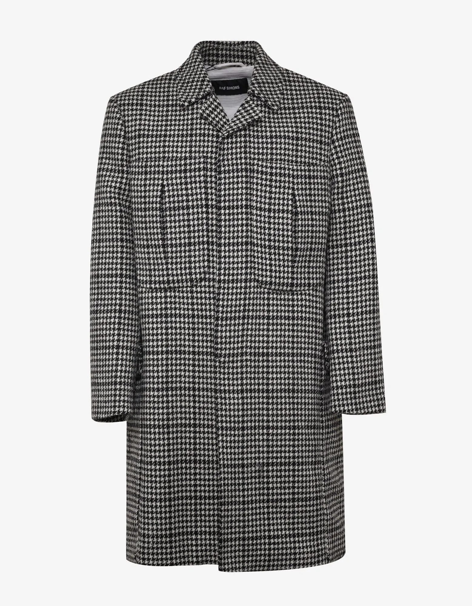 Raf Simons Houndstooth Check Wool Coat