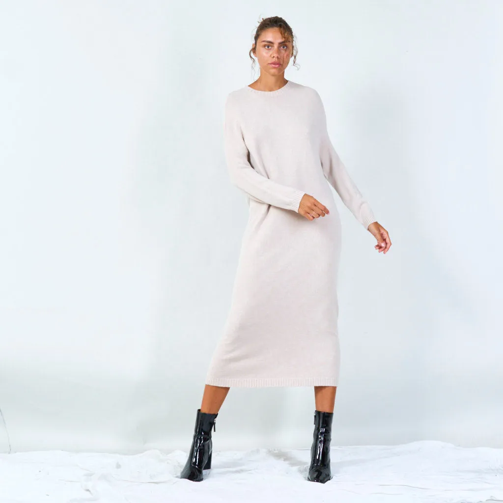 Relaxed fit midi sweater dress wholesale