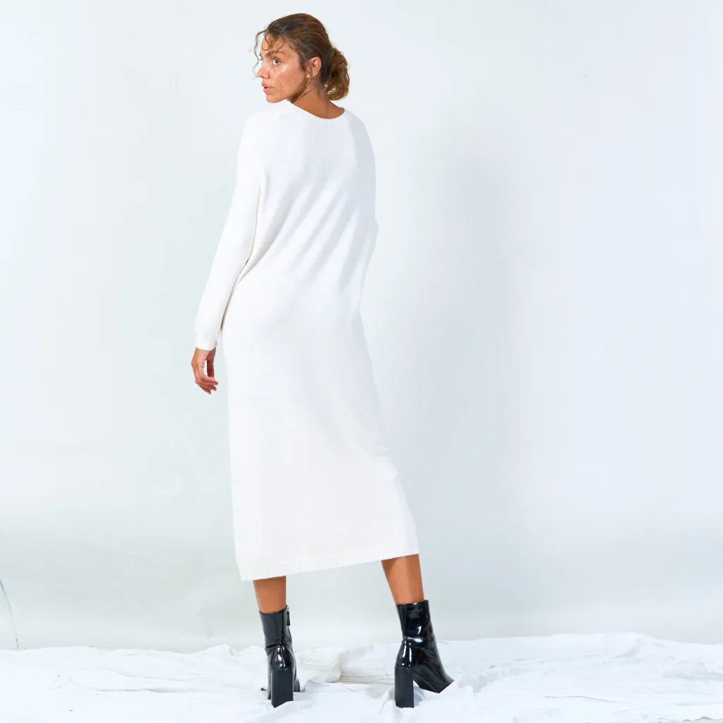 Relaxed fit midi sweater dress wholesale