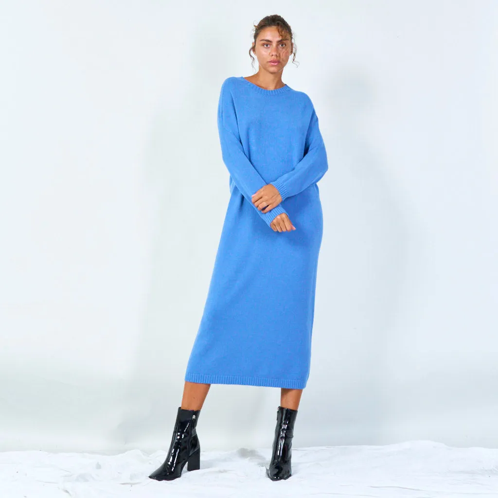 Relaxed fit midi sweater dress wholesale