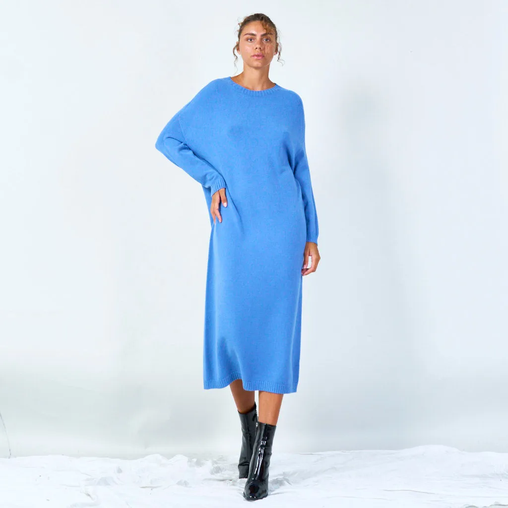 Relaxed fit midi sweater dress wholesale