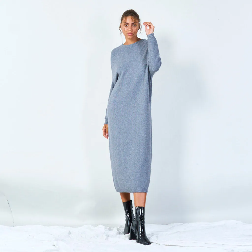 Relaxed fit midi sweater dress wholesale