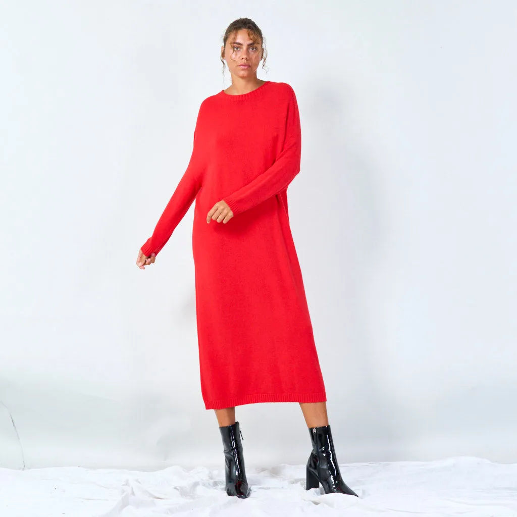 Relaxed fit midi sweater dress wholesale