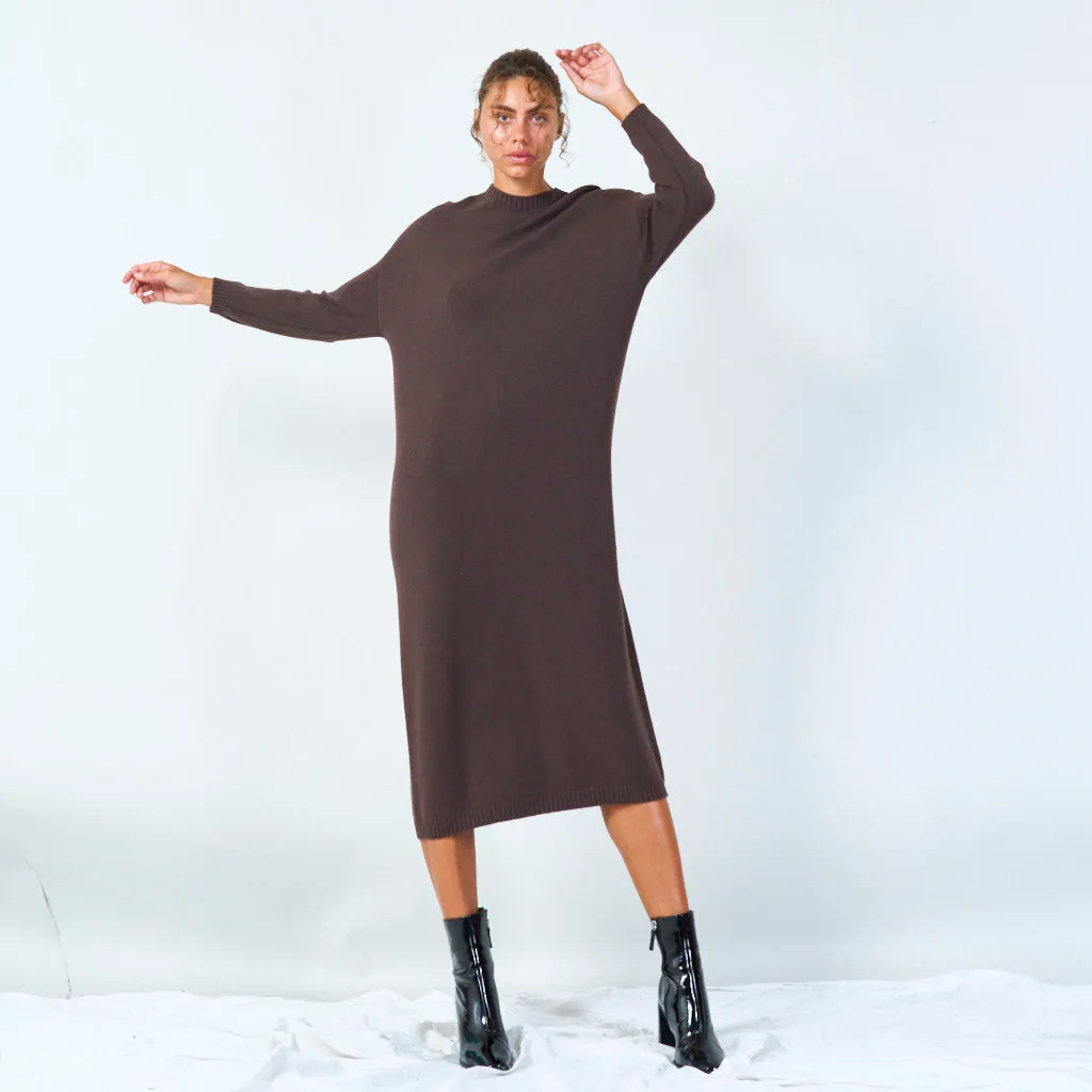 Relaxed fit midi sweater dress wholesale