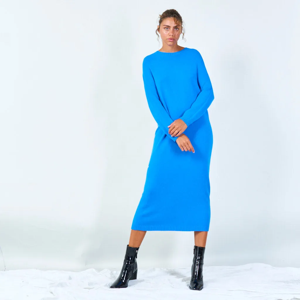 Relaxed fit midi sweater dress wholesale