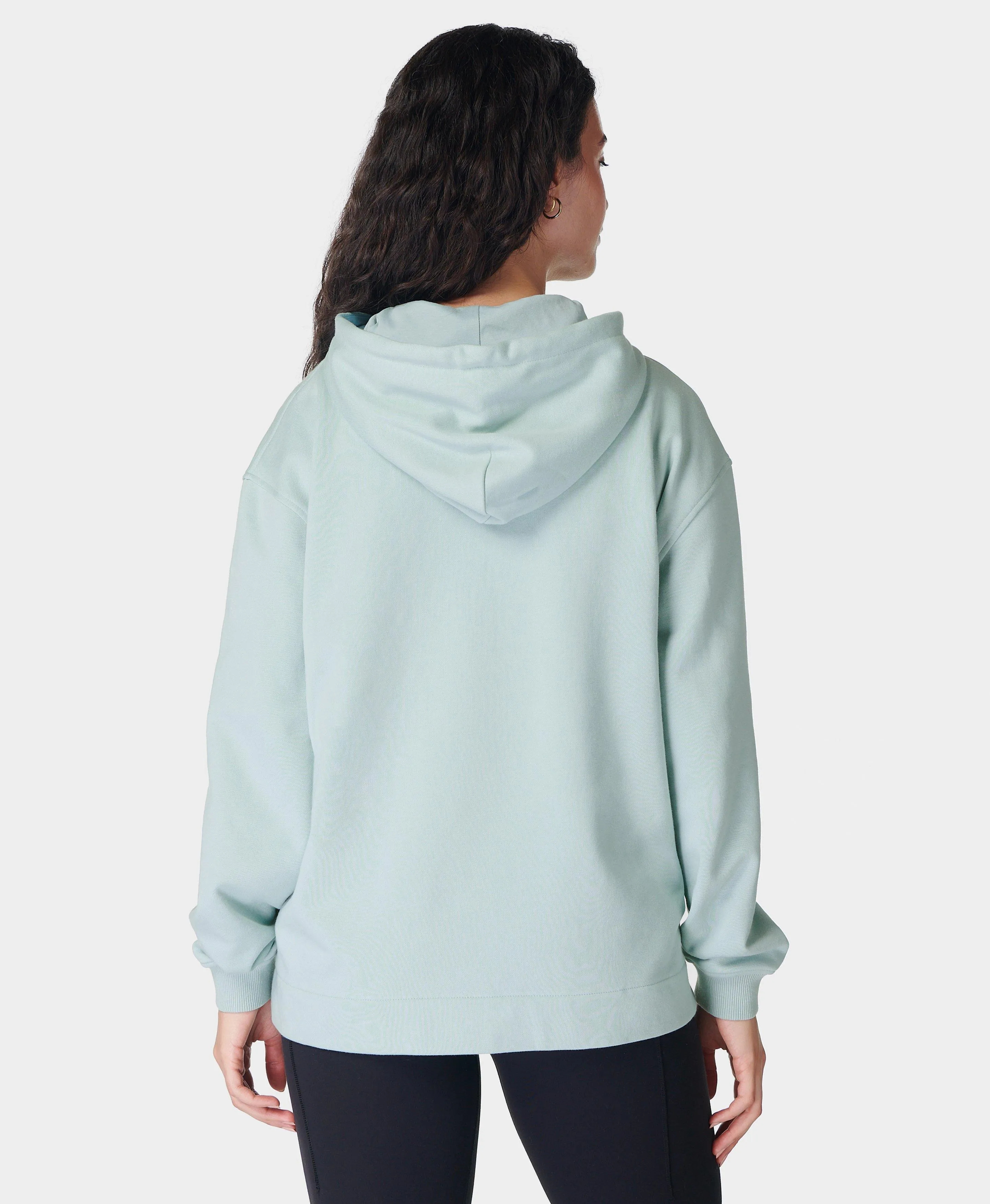 Revive Longline Hoody Sb9913 Muted-Teal-Blue