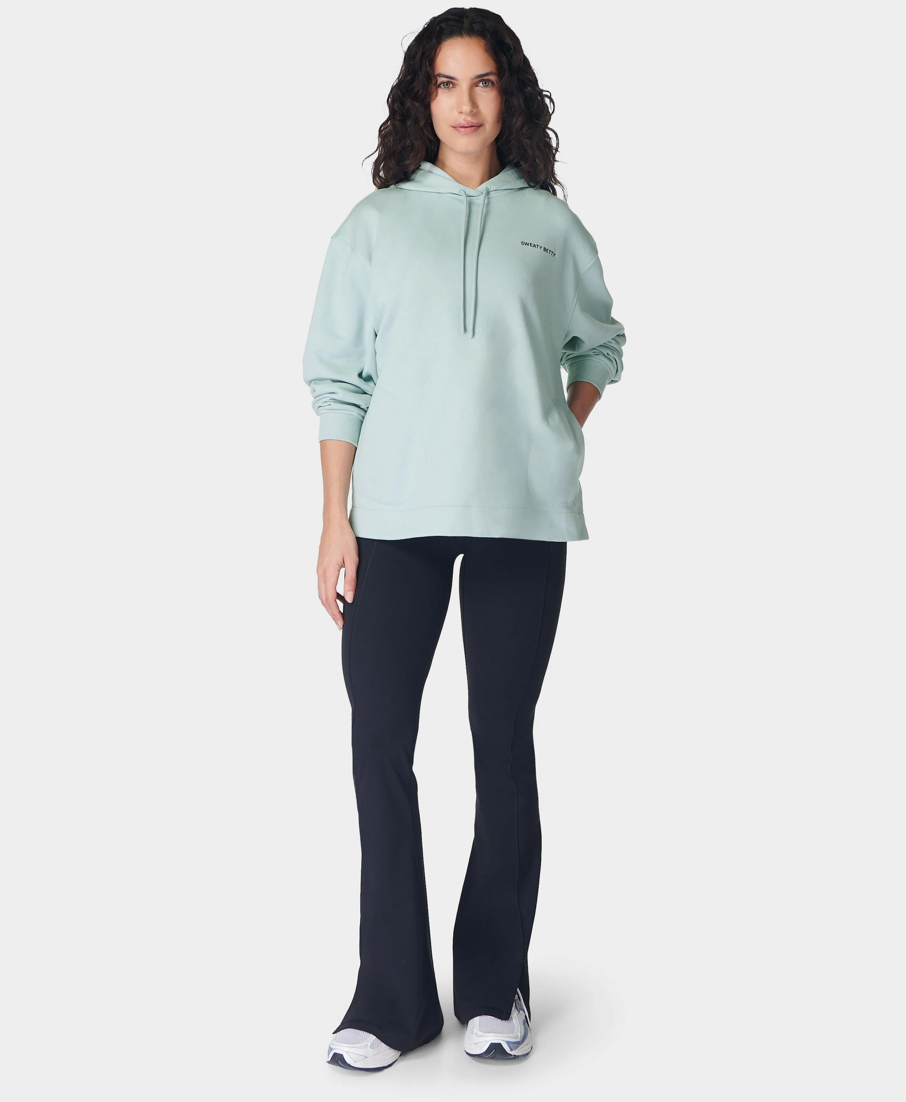 Revive Longline Hoody Sb9913 Muted-Teal-Blue