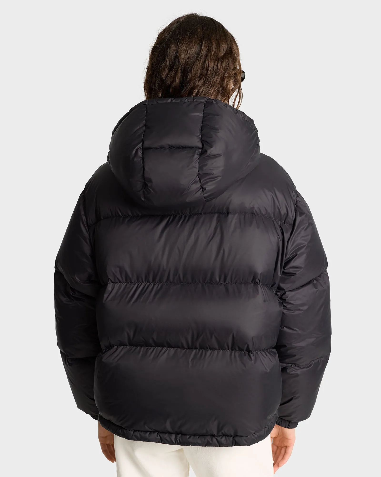 Running Woman Puffer Jacket - Black