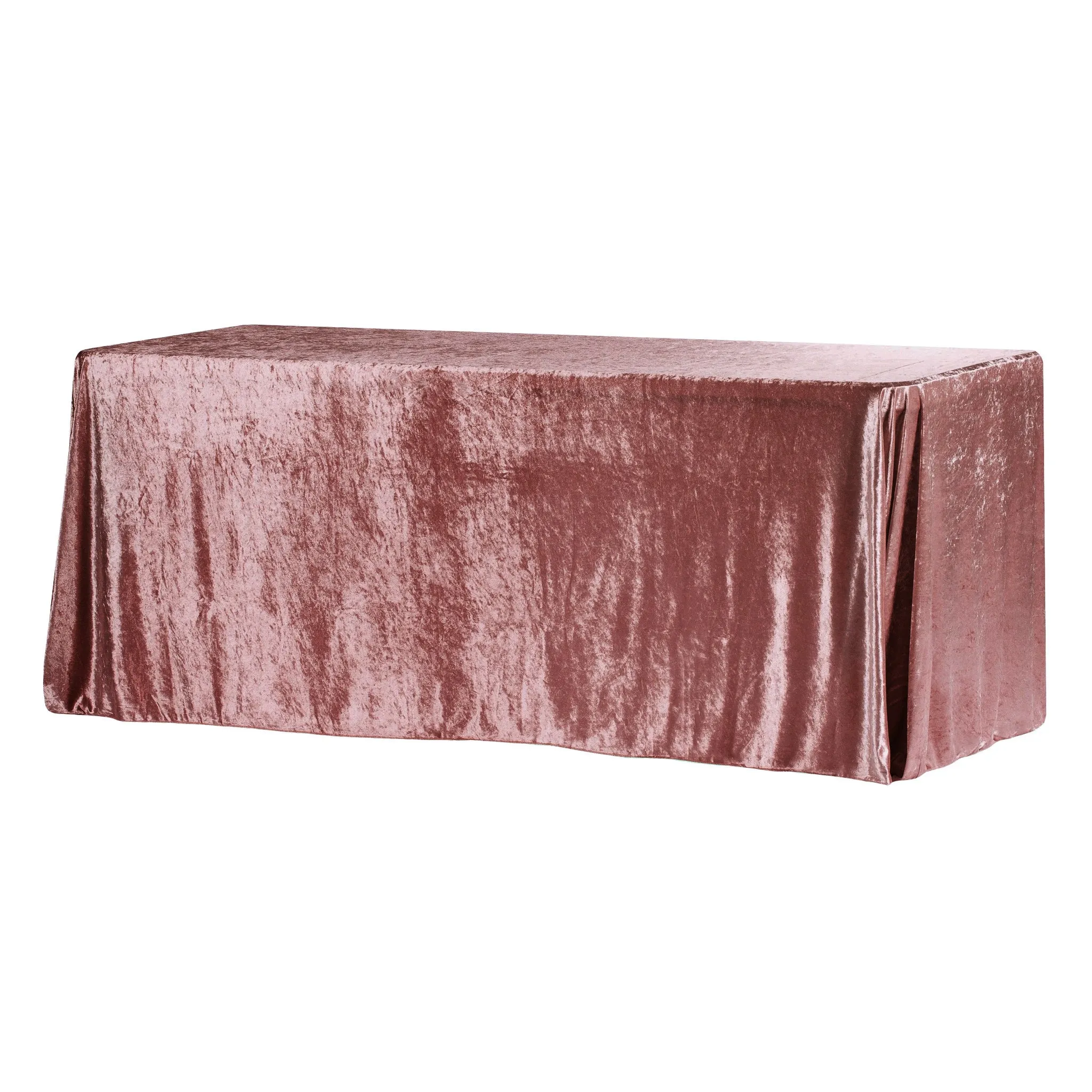 Velvet 90"x156" Rectangular Tablecloth - Dark Dusty Rose/Mauve