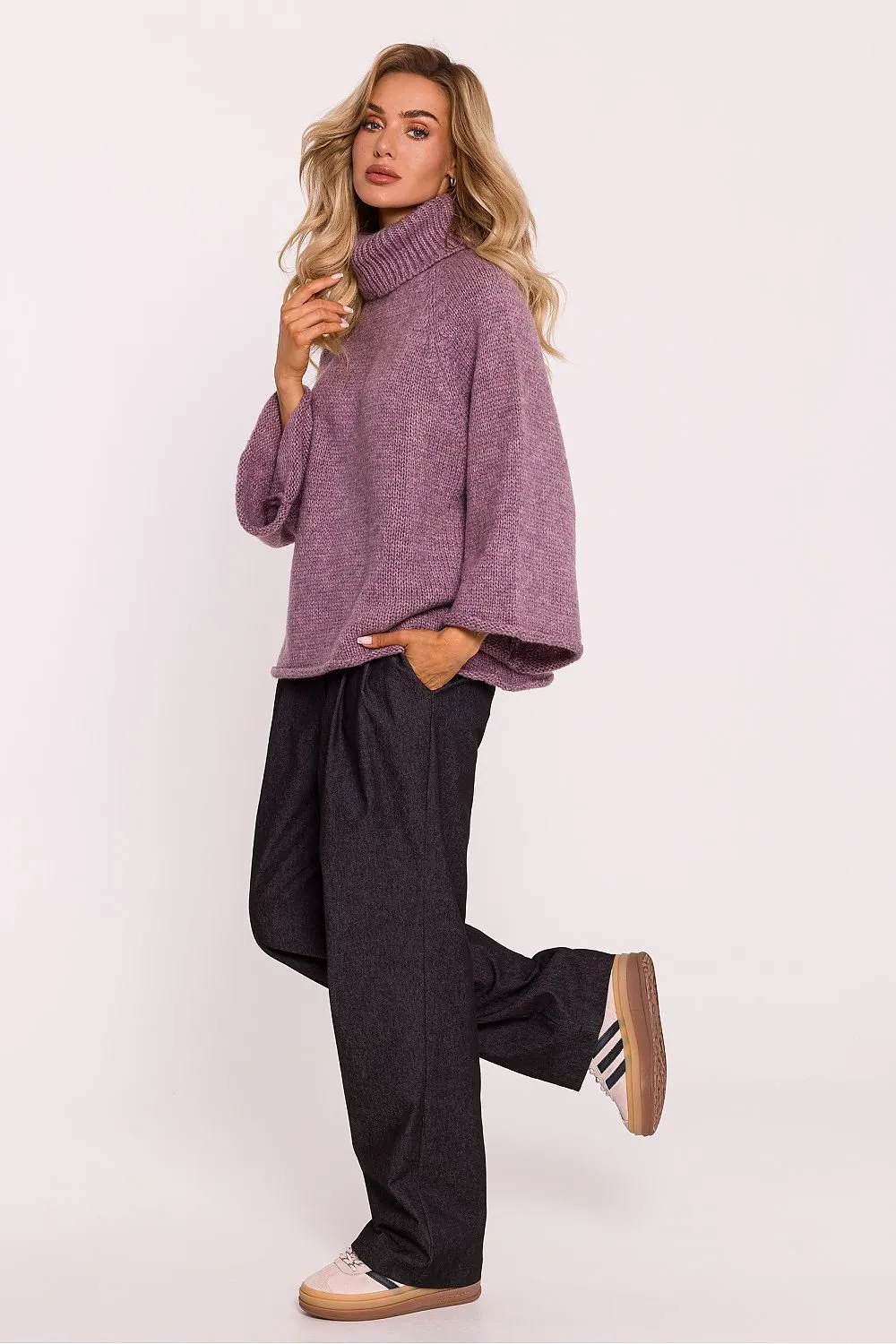 Warmth & Whimsy 7/8 Sleeve Turtleneck Sweater