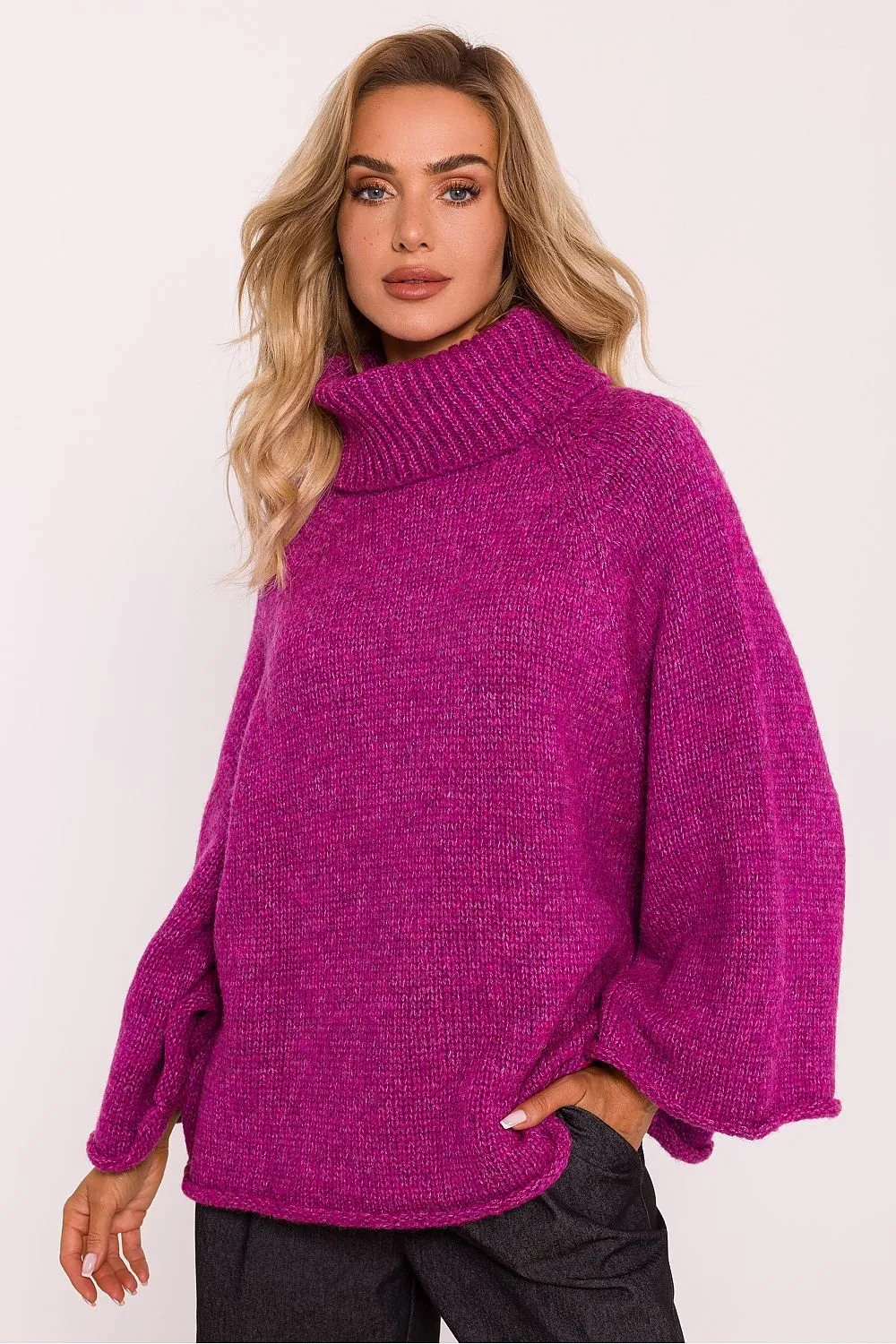 Warmth & Whimsy 7/8 Sleeve Turtleneck Sweater