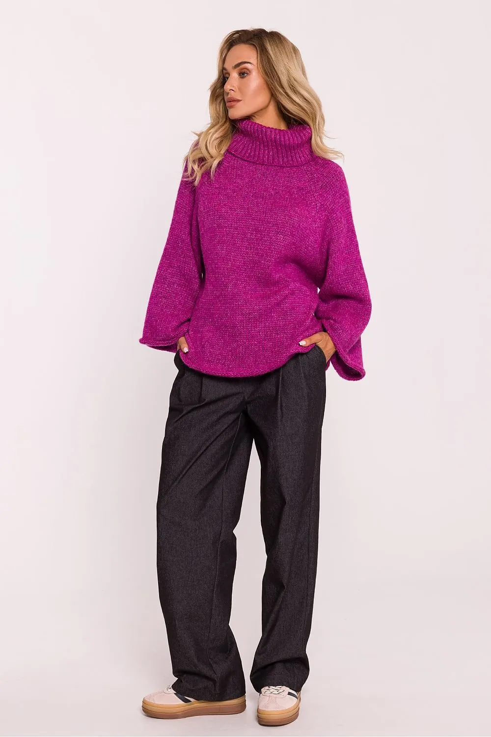 Warmth & Whimsy 7/8 Sleeve Turtleneck Sweater