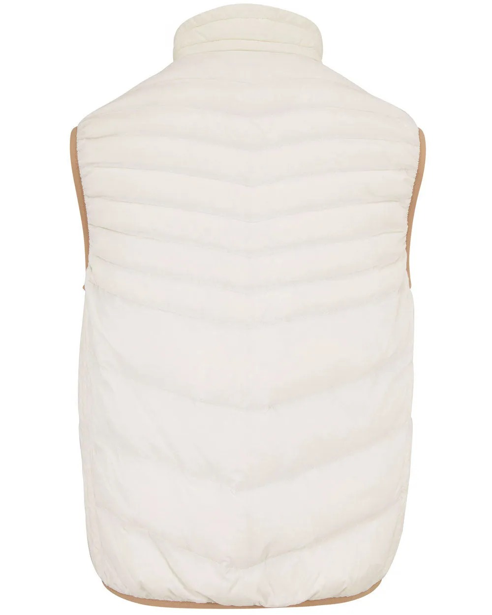 White Nylon Lightweight Down Vest