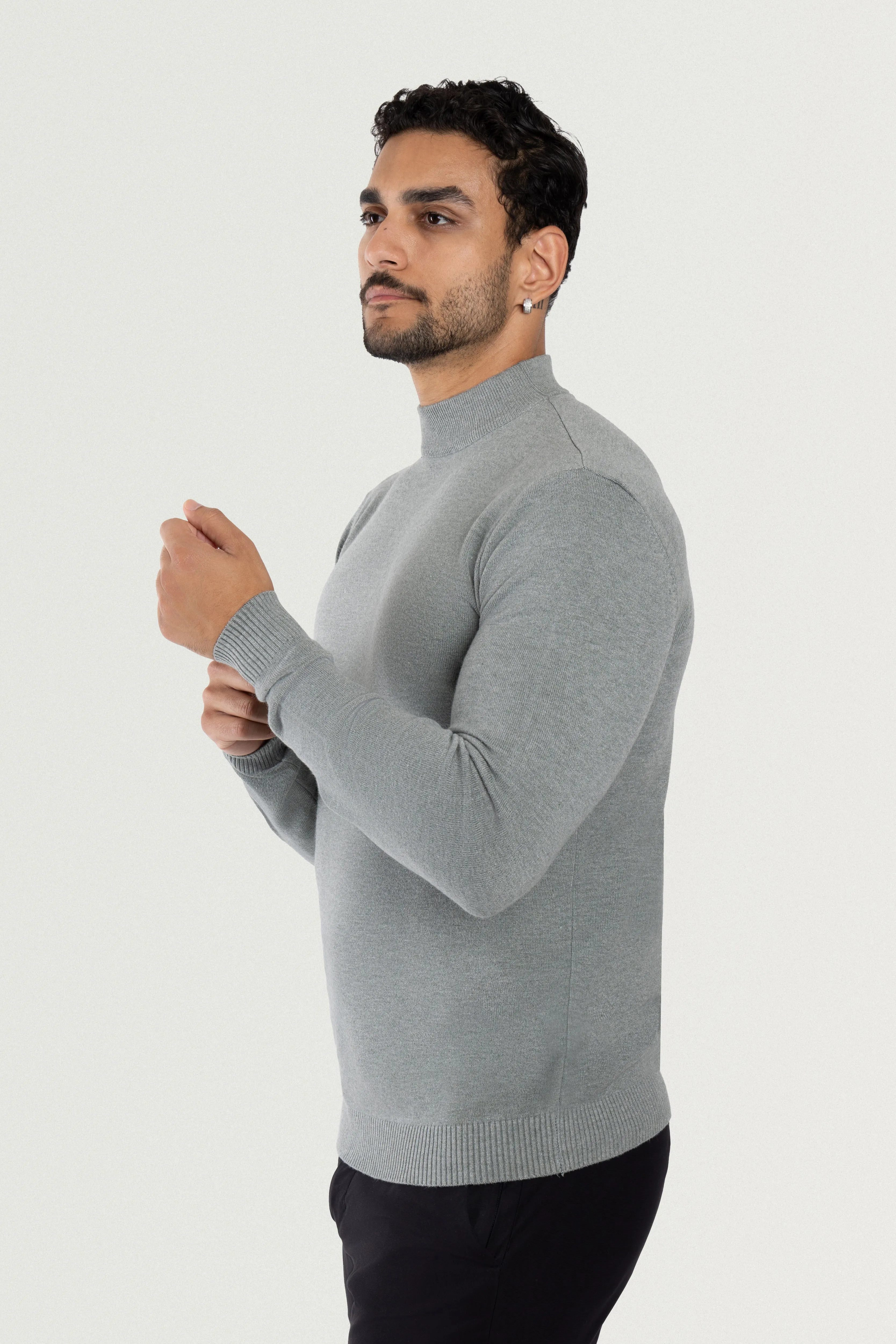 X RAY Men's Basic Casual Mockneck Sweater